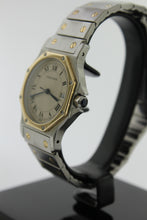 Load image into Gallery viewer, Cartier Santos Octagon 18K Yellow Gold & Stainless Steel 30mm Ivory Roman Dial 187902 - Arnik Jewellers