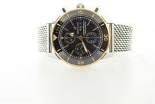 Load image into Gallery viewer, Breitling Superocean Heritage Day Date 18K Gold & Steel Automatic 44mm Black Chronograph Steel Mesh U13313 - Arnik Jewellers