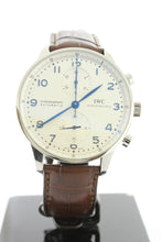 Load image into Gallery viewer, IWC Portuguese Automatic Chronograph Stainless Steel 41mm Silver Dial IW3714 - Arnik Jewellers