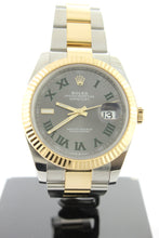 Load image into Gallery viewer, Rolex Datejust 41mm Wimbledon Dial Oyster 18K Yellow Gold & Stainless Steel 126333 - Arnik Jewellers
