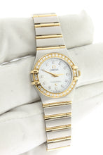 Load image into Gallery viewer, Omega Constellation Ladies 18K Yellow Gold & Stainless Steel Diamond Bezel Mother of Pearl Diamond Dial 895.1203 - Arnik Jewellers