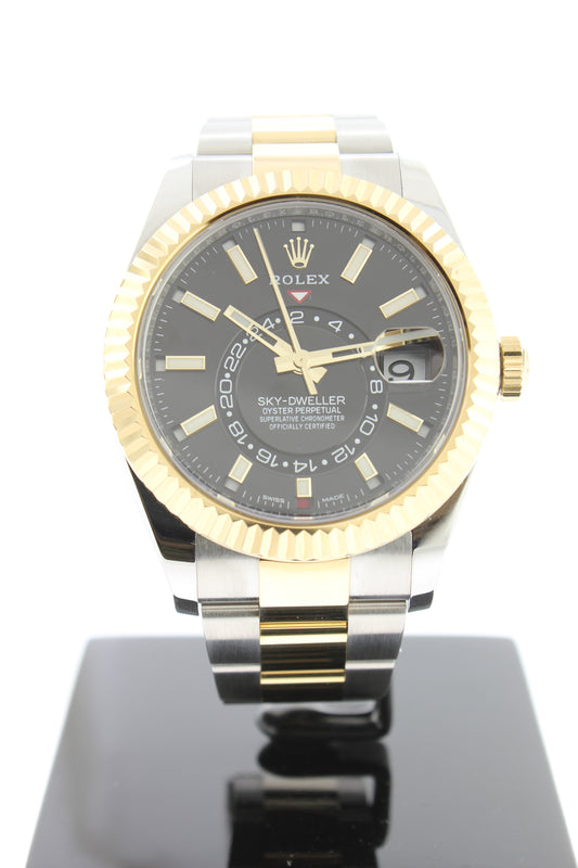 Rolex Sky Dweller 18K Yellow Gold & Stainless Steel Oyster 326933 42mm - Arnik Jewellers