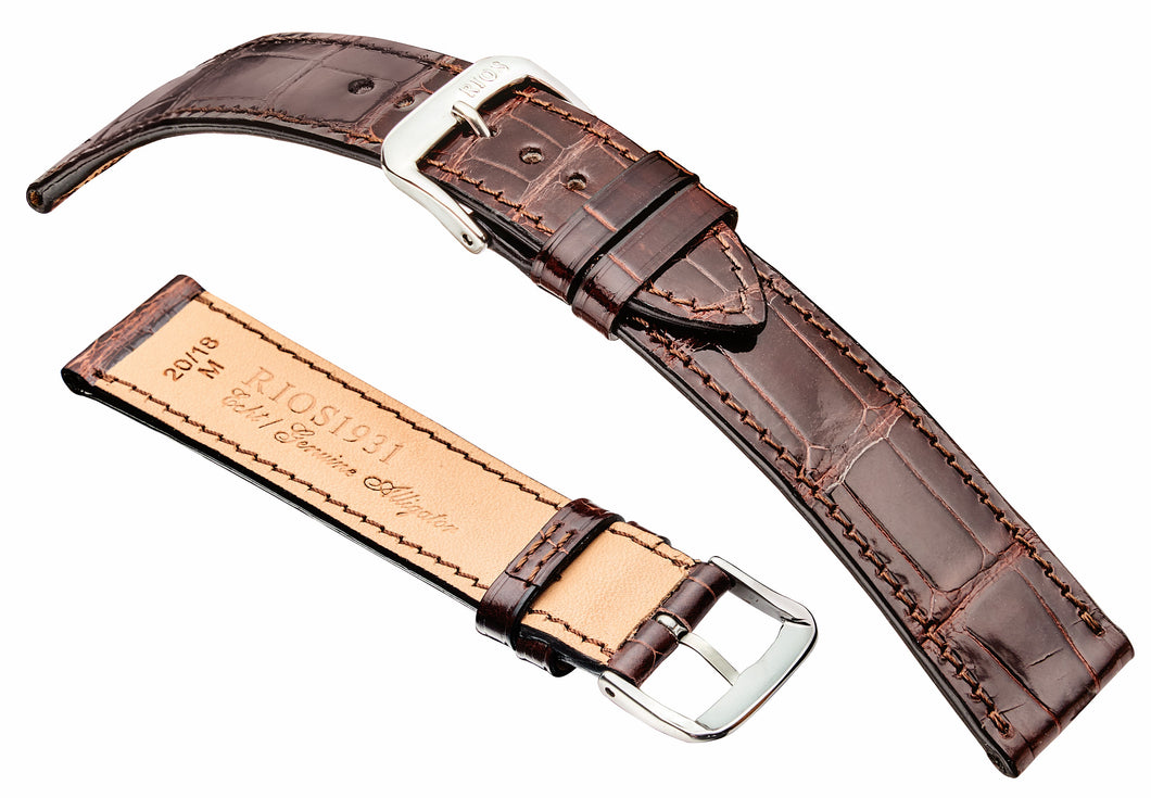 RIOS1931 Premier Genuine Alligator Leather - Glossy Finish R273