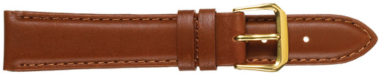 12mm Smooth Padded Stitched Leather - Brown