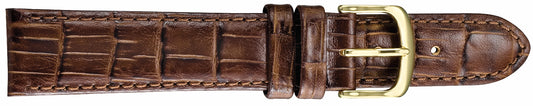 12mm Anti Allergic Padded Stitched Leather - Brown
