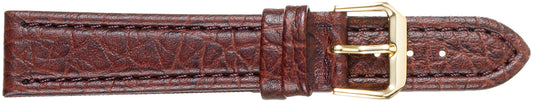 12mm Padded Stitched Italian Leather - Brown