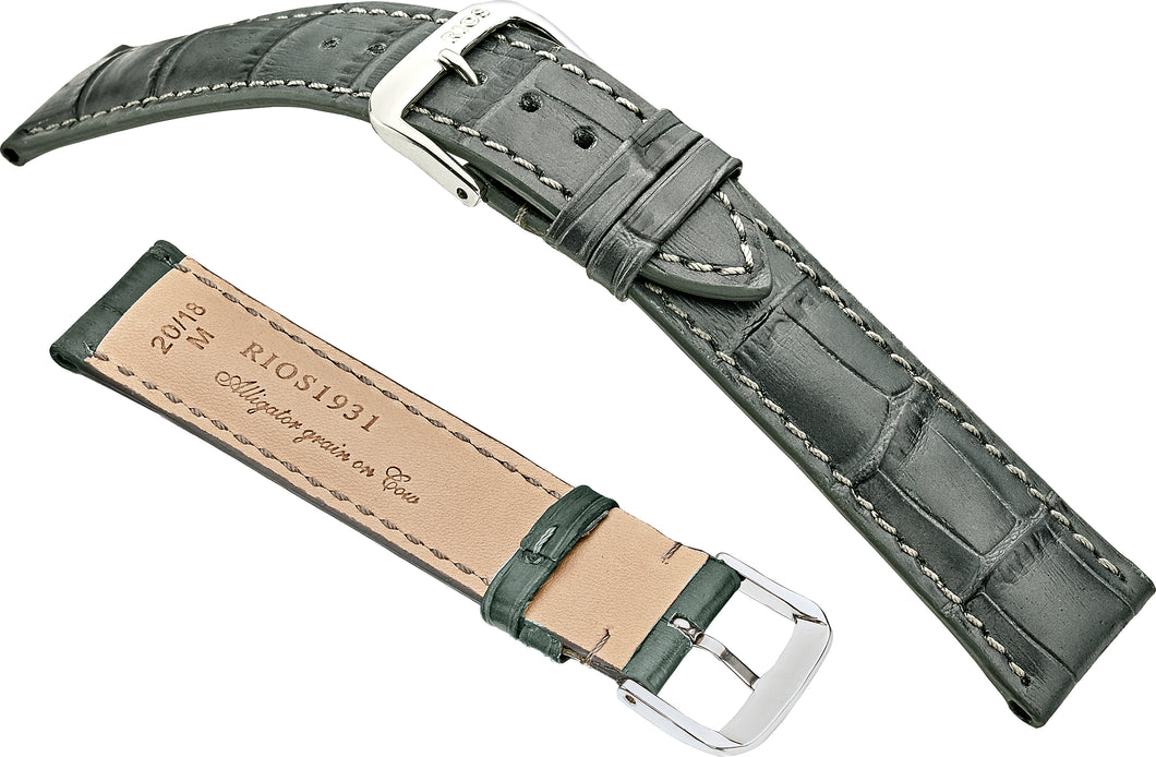 RIOS 1931 Louisiana Embossed Alligator Grain On Genuine Cow Leather, Matt Finish R50