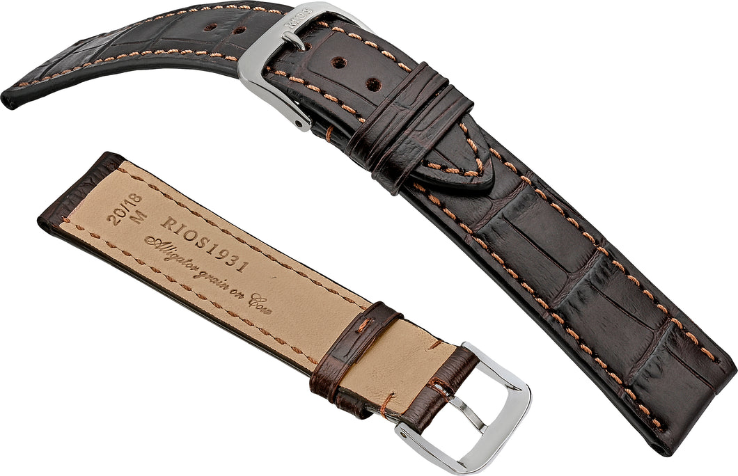 RIOS1931 Orlando Alligator Grain On Genuine Cow Leather R52