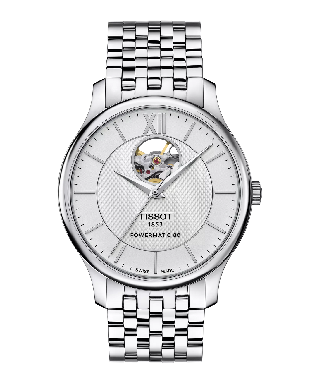 Tissot Tradition Powermatic 80 Open Heart T063.907.11.038.00 - Arnik Jewellers