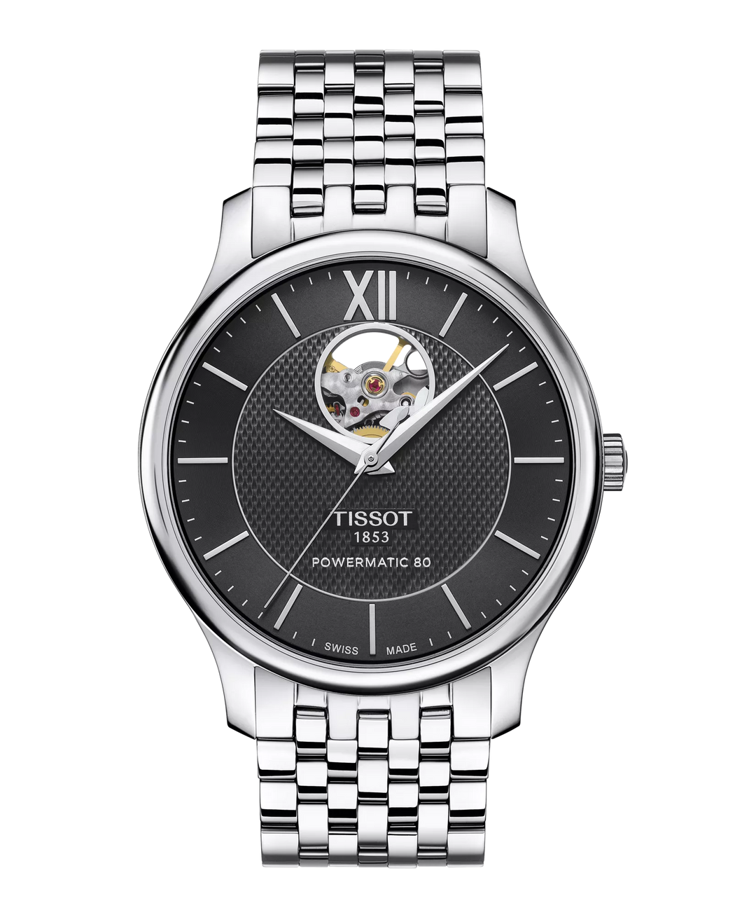 Tissot Tradition Powermatic 80 Open Heart T063.907.11.058.00 - Arnik Jewellers