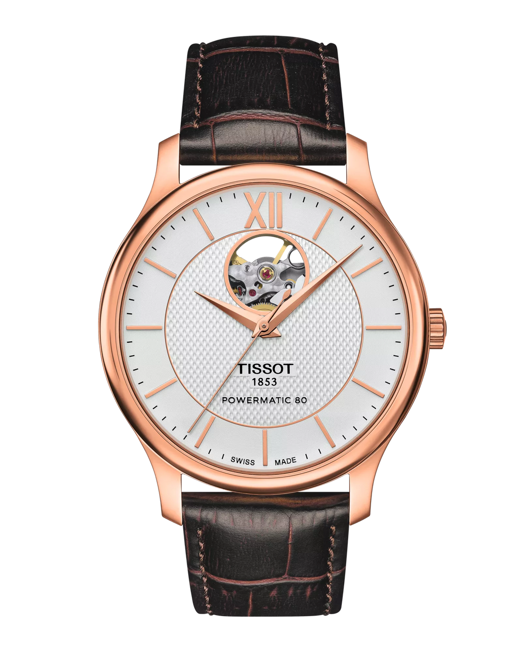 Tissot Tradition Powermatic 80 Open Heart T063.907.36.038.00 - Arnik Jewellers