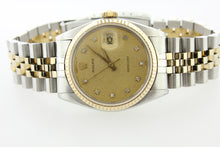 Load image into Gallery viewer, Rolex Datejust 18K Gold &amp; Stainless Steel Diamond Jubilee Champagne Dial 36mm 16014 - Arnik Jewellers
