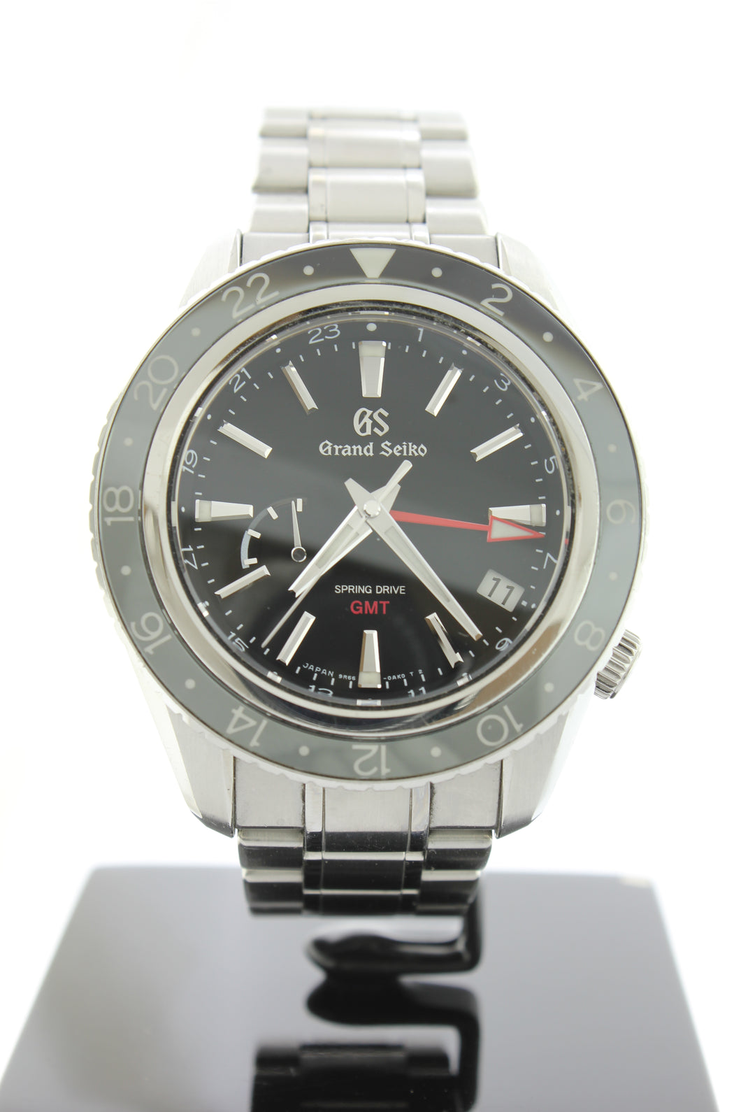 Grand Seiko Spring Drive GMT Automatic Stainless Steel Black Dial 44mm SBGE201 - Arnik Jewellers