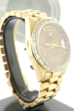 Load image into Gallery viewer, Rolex Day Date President 18K Yellow Gold Wood Dial Diamond Bezel 36mm 18038 - Arnik Jewellers
