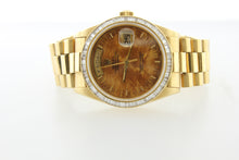 Load image into Gallery viewer, Rolex Day Date President 18K Yellow Gold Wood Dial Diamond Bezel 36mm 18038 - Arnik Jewellers
