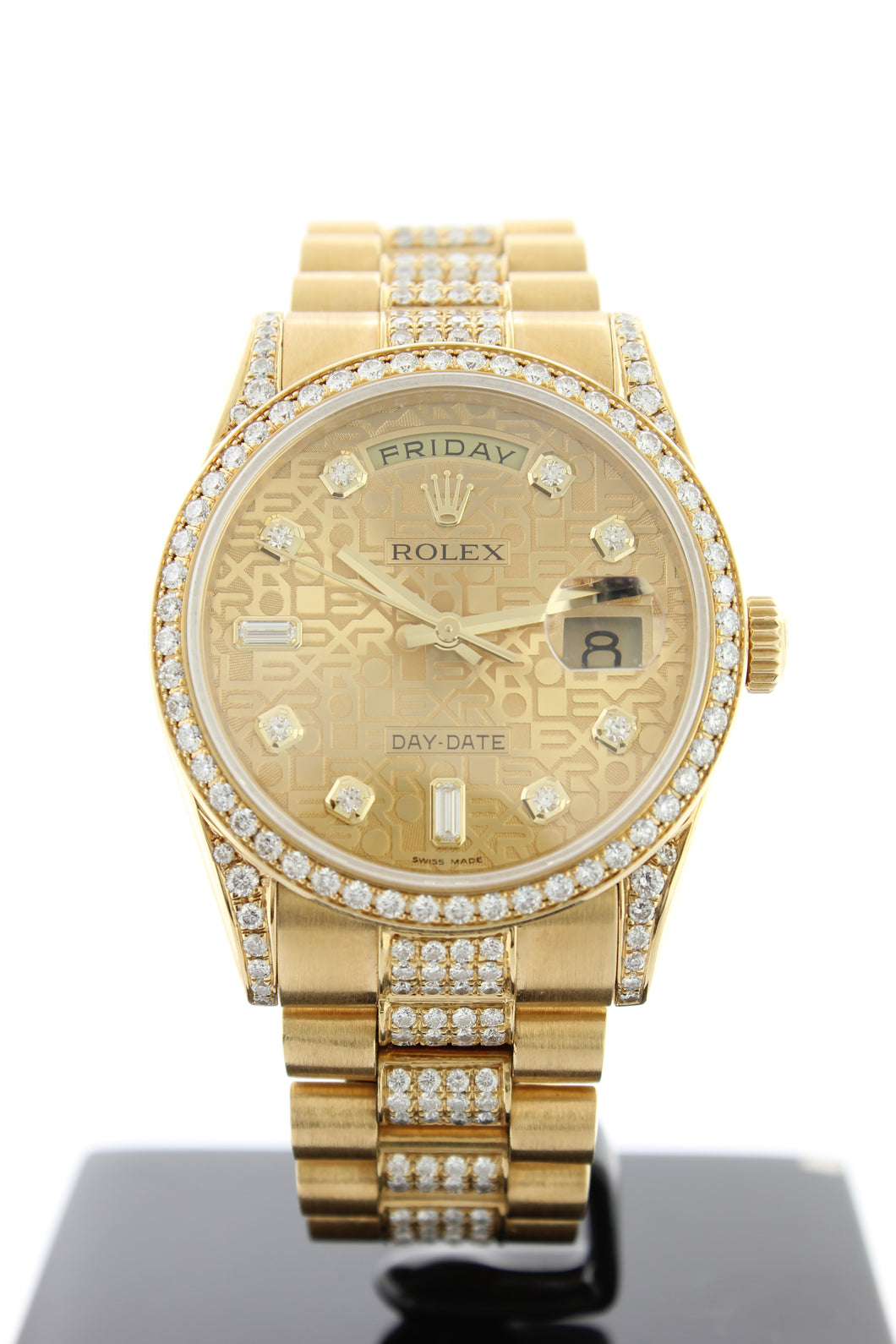 Rolex President Day Date Solid 18K Yellow Gold 118348 Jubilee Diamond Dial, Bezel & Lugs - Arnik Jewellers