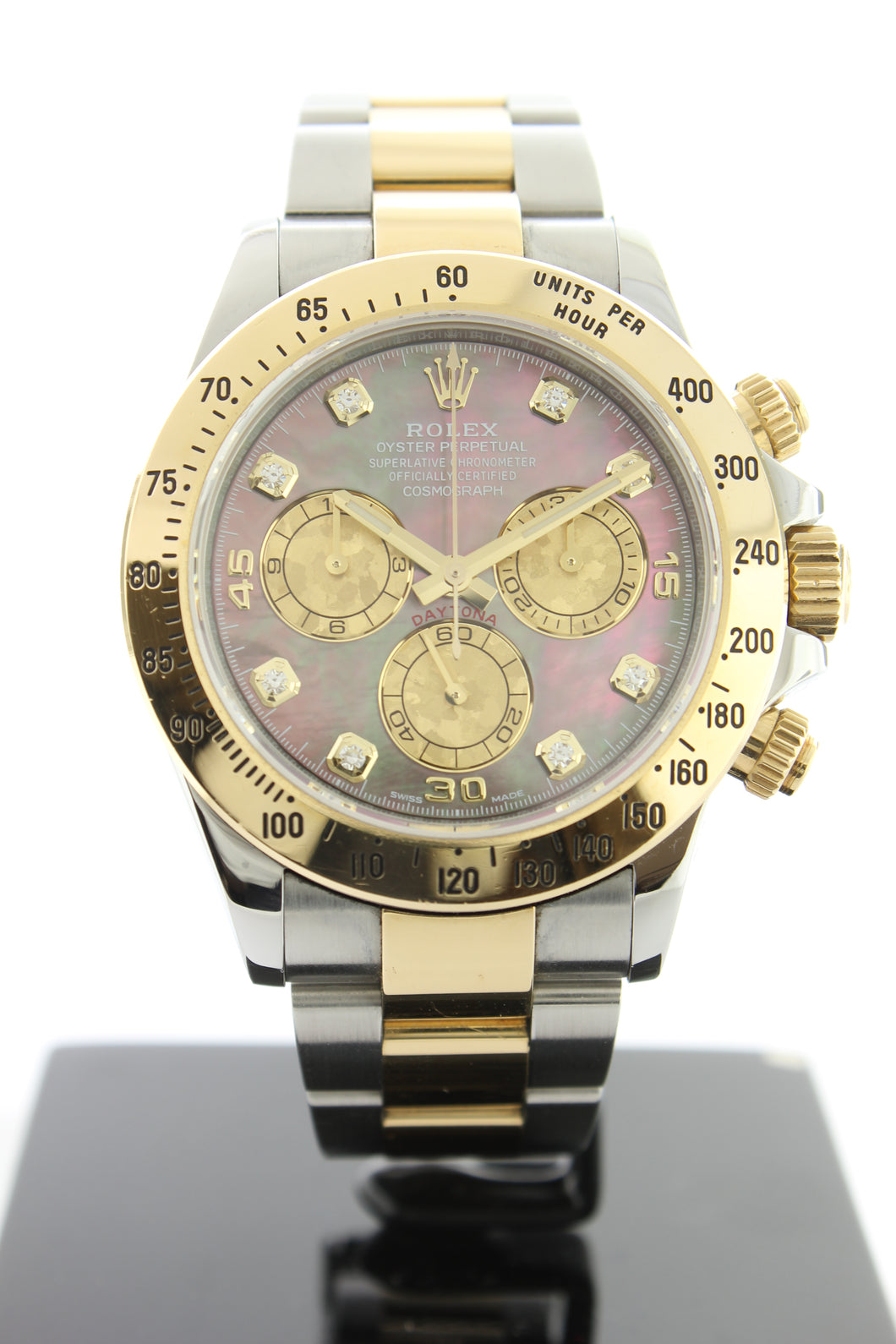 Rolex Cosmograph Daytona 116503 18K Yellow Gold & Stainless Steel 40mm Oyster Tahitian Mother of Pearl Diamond Dial - Arnik Jewellers