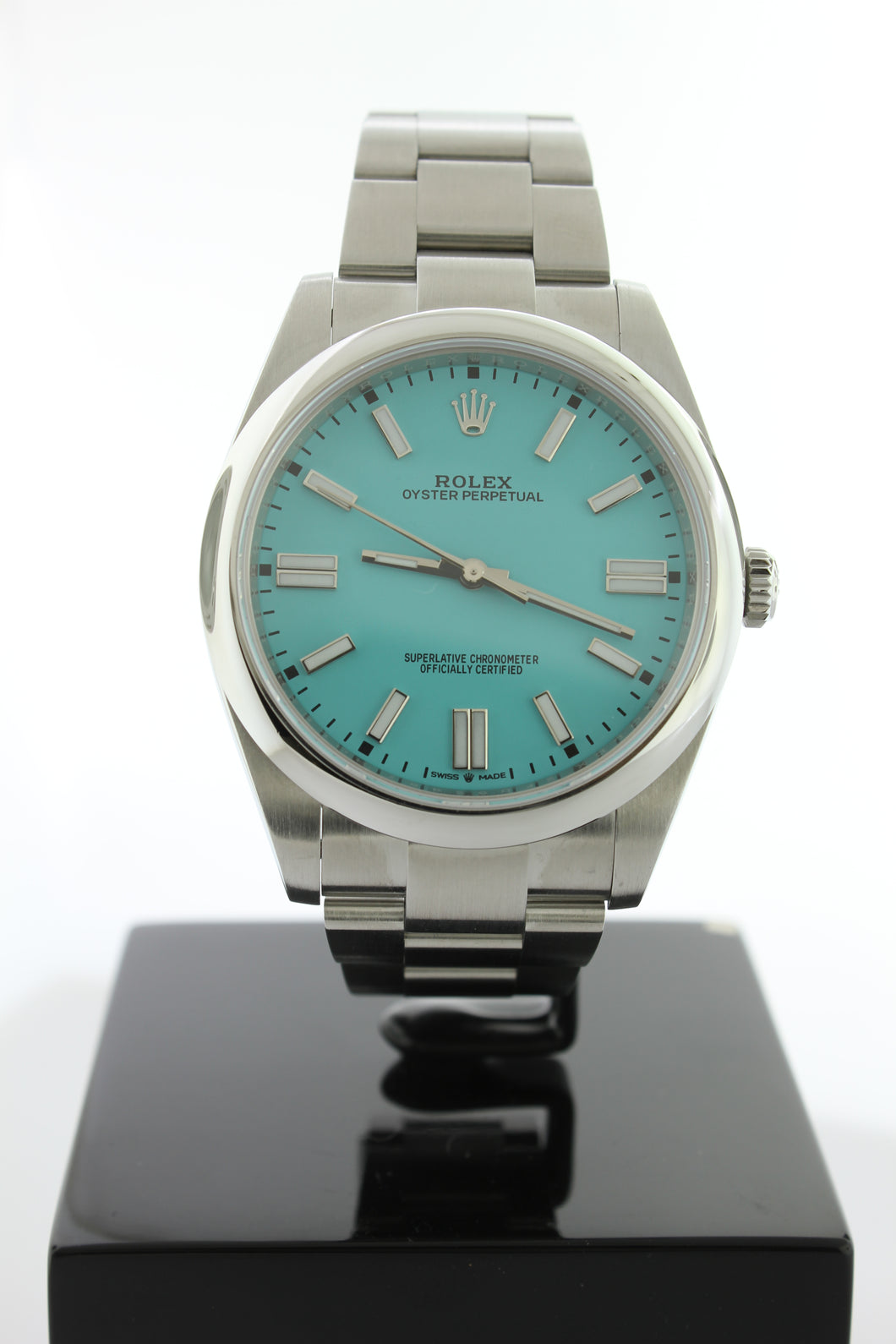 Rolex Oyster Perpetual 41mm Stainless Steel Oyster Tiffany Dial 124300 - Arnik Jewellers