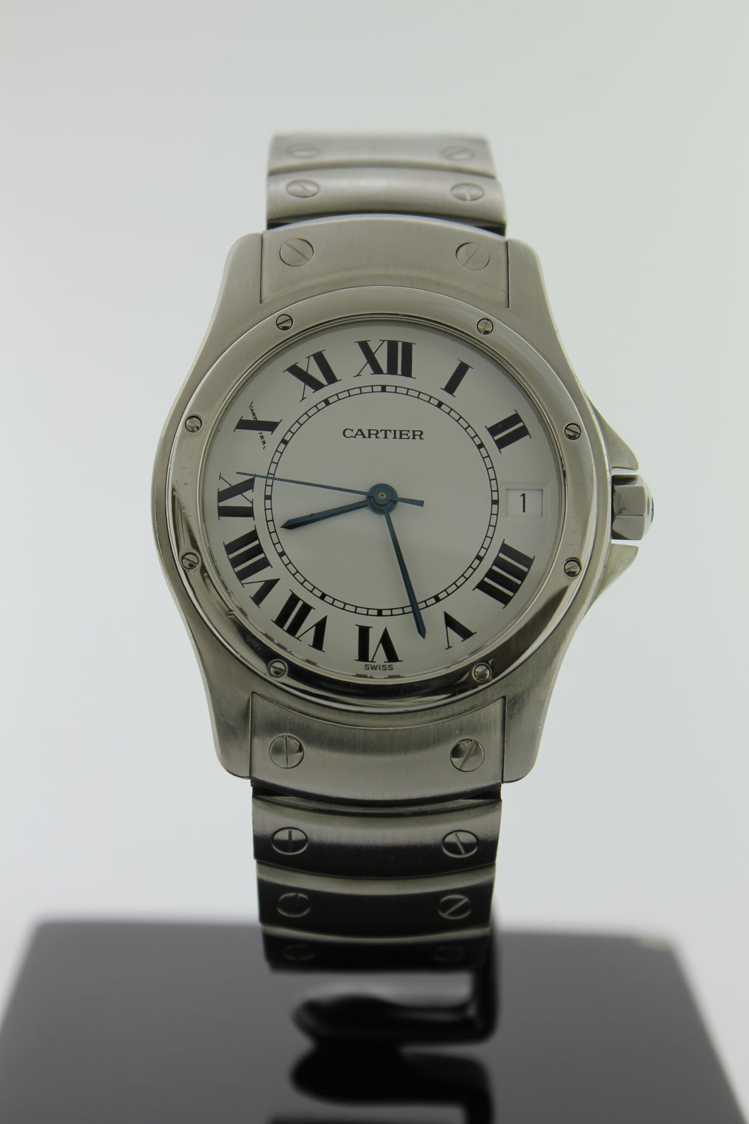 Carter Santos Ronde Automatic White Dial 33mm 1920 1 Stainless Steel - Arnik Jewellers