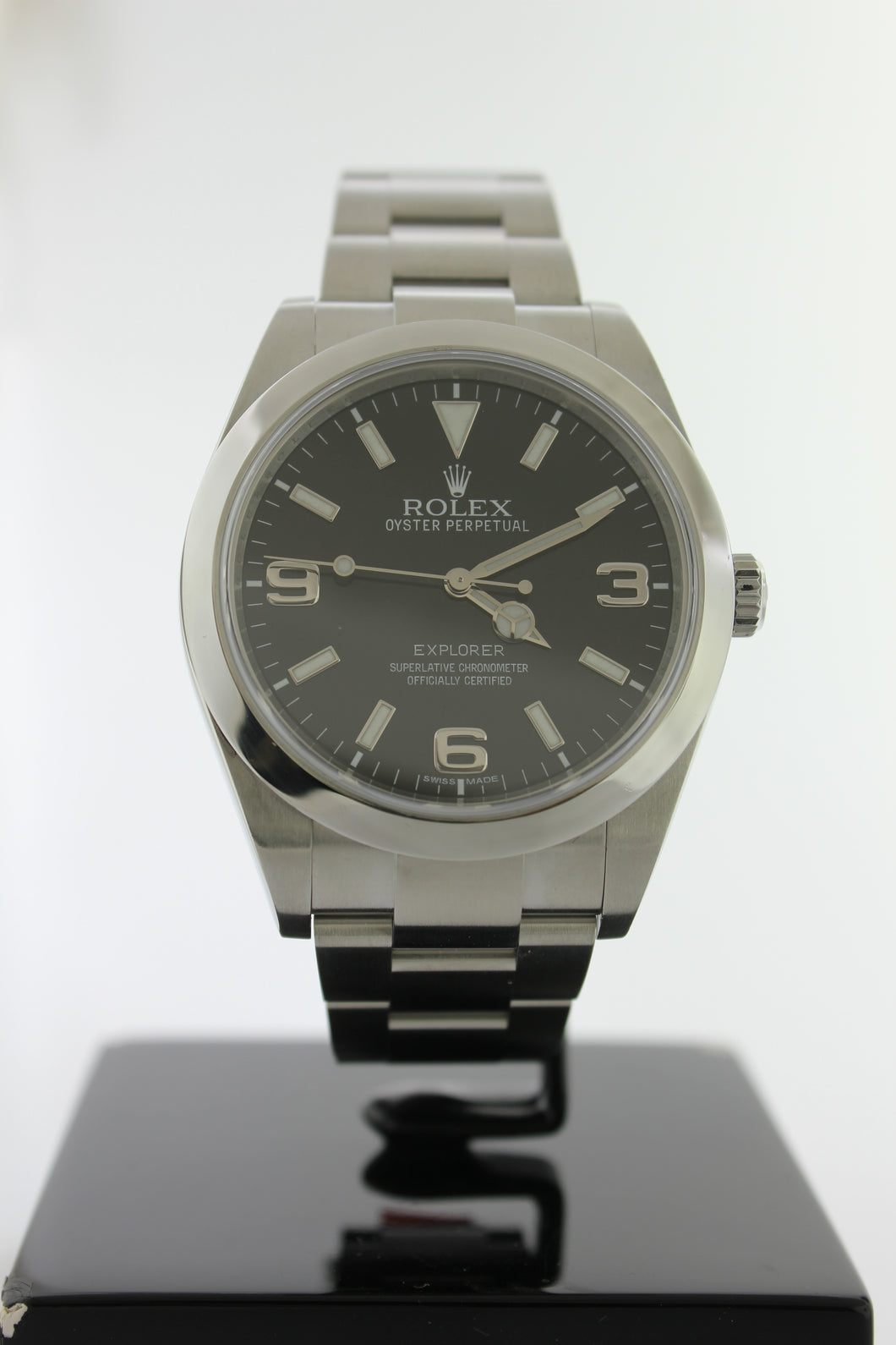 Rolex Explorer Stainless Steel Oyster Black Dial 214270 39mm - Arnik Jewellers