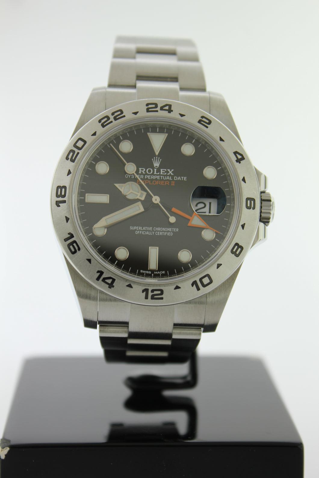 Rolex Explorer II GMT Stainless Steel Oyster Black Dial 216570 42mm - Arnik Jewellers