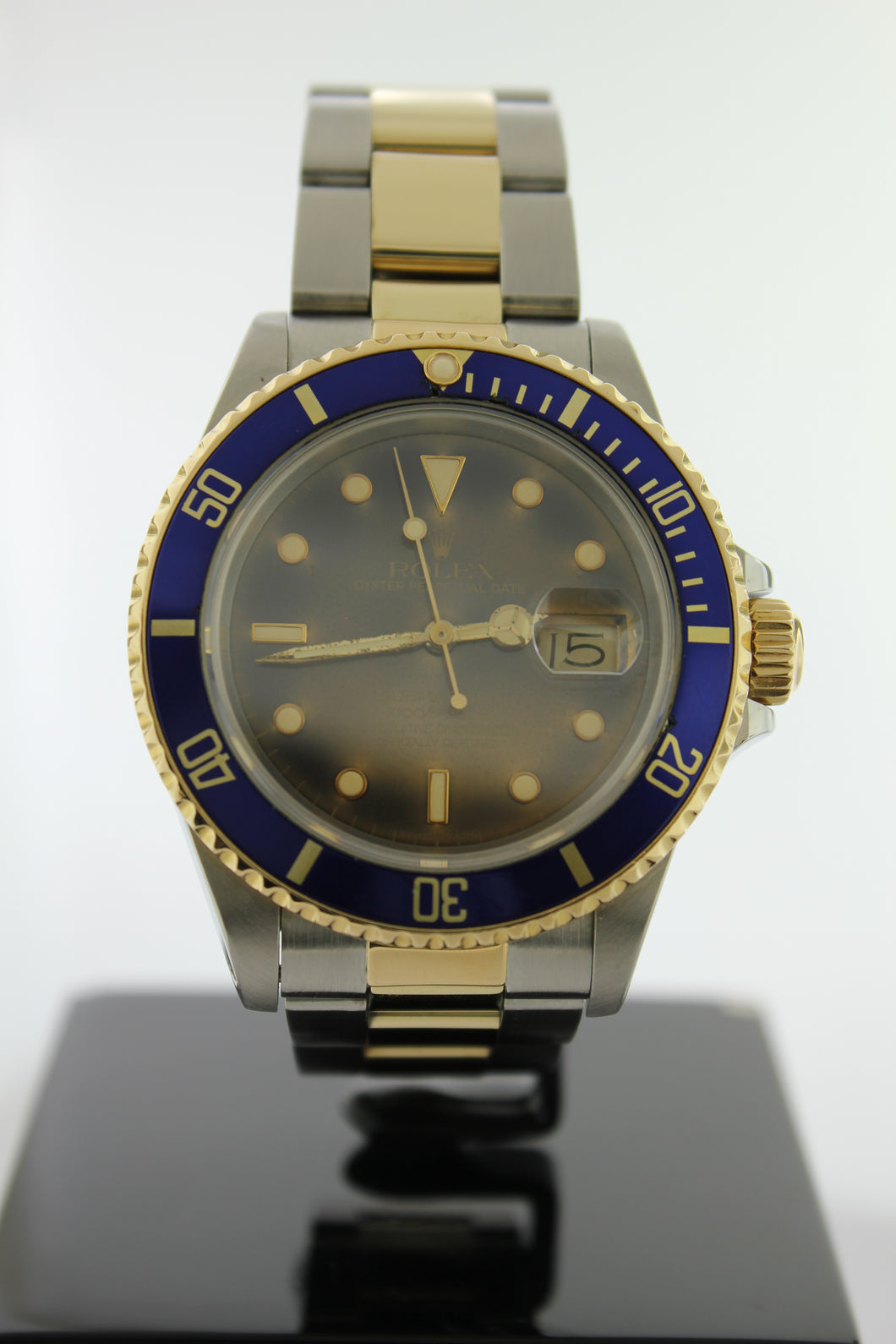 Rolex Submariner Date 16803 Two Tone 18K Yellow Gold & Steel Tropical Dial 40mm - Arnik Jewellers