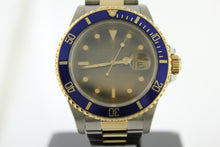 Load image into Gallery viewer, Rolex Submariner Date 16803 Two Tone 18K Yellow Gold &amp; Steel Tropical Dial 40mm - Arnik Jewellers
