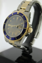 Load image into Gallery viewer, Rolex Submariner Date 16803 Two Tone 18K Yellow Gold &amp; Steel Tropical Dial 40mm - Arnik Jewellers
