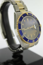 Load image into Gallery viewer, Rolex Submariner Date 16803 Two Tone 18K Yellow Gold &amp; Steel Tropical Dial 40mm - Arnik Jewellers
