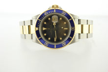 Load image into Gallery viewer, Rolex Submariner Date 16803 Two Tone 18K Yellow Gold &amp; Steel Tropical Dial 40mm - Arnik Jewellers
