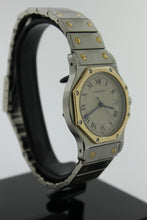 Load image into Gallery viewer, Cartier Santos Octagon 18K Yellow Gold &amp; Stainless Steel 30mm Ivory Roman Dial 187902 - Arnik Jewellers
