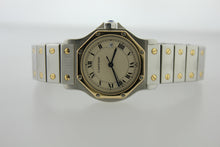 Load image into Gallery viewer, Cartier Santos Octagon 18K Yellow Gold &amp; Stainless Steel 30mm Ivory Roman Dial 187902 - Arnik Jewellers
