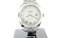 Load image into Gallery viewer, Rolex Datejust 41 Stainless Steel Jubilee White Roman Dial 126300 - Arnik Jewellers

