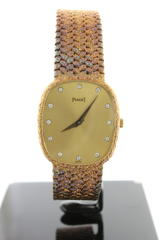 Piaget Ellipse Solid 18K Yellow Gold Manual Wind Diamond Dial 94432 D2 - Arnik Jewellers