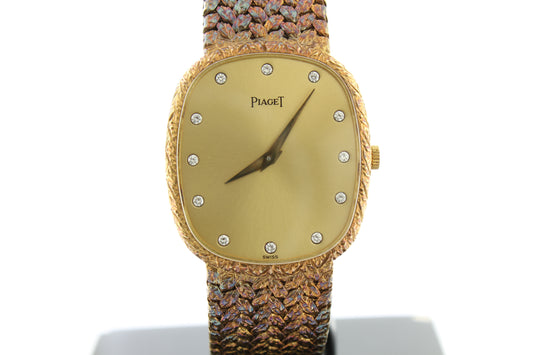 Piaget Ellipse Solid 18K Yellow Gold Manual Wind Diamond Dial 94432 D2 - Arnik Jewellers