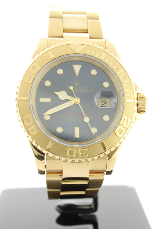 Rolex Yachtmaster 18K Solid Yellow Gold 40mm Blue Dial 16628 - Arnik Jewellers