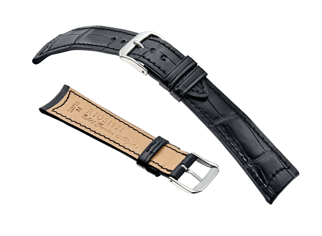 RIOS1931 SPITFIRE Fits JAGER LE COULTRE - Genuine Alligator Leather Watch Strap - R332