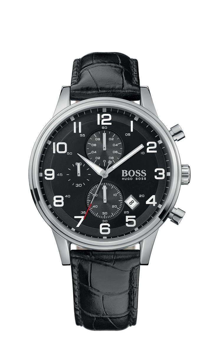 Hugo Boss 1512448 Black Round Black Chronograph Dial Steel Case Men's Classic - Arnik Jewellers