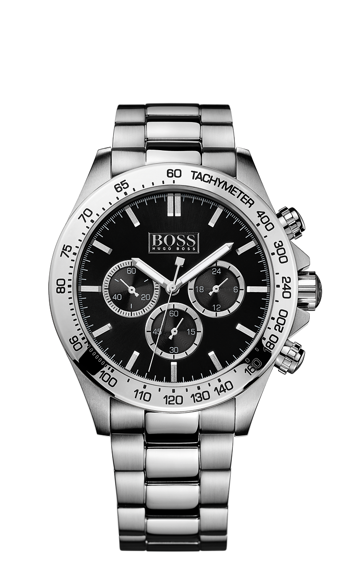 Hugo Boss 1512965 Men's Black Chronograph Stainless-Steel Quartz Watch - Arnik Jewellers