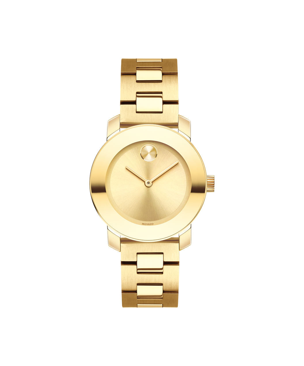 Smaller Mid-Size Movado BOLD Watch, 30 mm Yellow Gold Ion-Plated Stainless Steel 3600434 - Arnik Jewellers