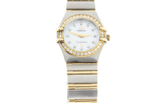 Load image into Gallery viewer, Omega Constellation Ladies 18K Yellow Gold &amp; Stainless Steel Diamond Bezel Mother of Pearl Diamond Dial 895.1203 - Arnik Jewellers
