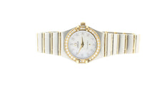 Load image into Gallery viewer, Omega Constellation Ladies 18K Yellow Gold &amp; Stainless Steel Diamond Bezel Mother of Pearl Diamond Dial 895.1203 - Arnik Jewellers
