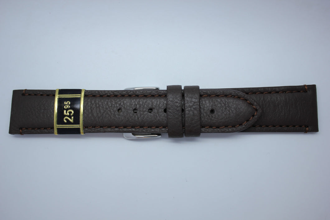 22mm Soft Stitched Leather - Brown