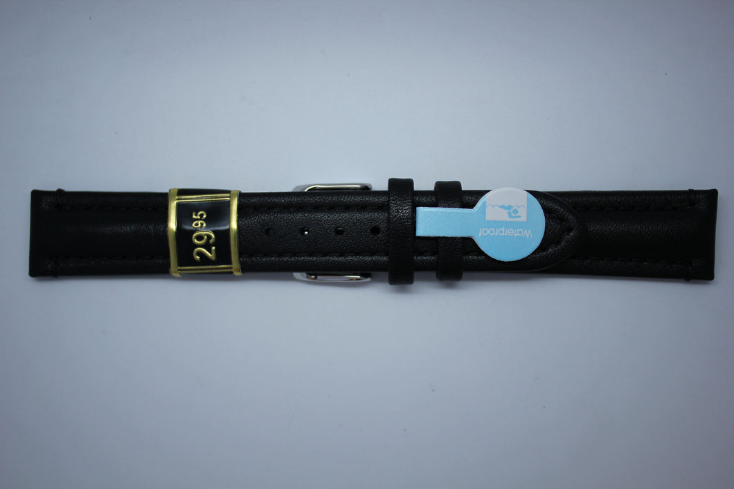 18mm Padded Waterproof Leather - Black