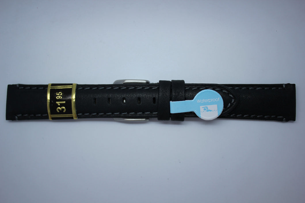 18mm Padded Waterproof Leather - Black