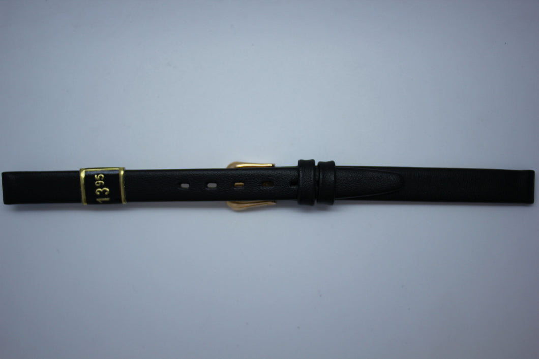 8mm Smooth Plain Leather - Black