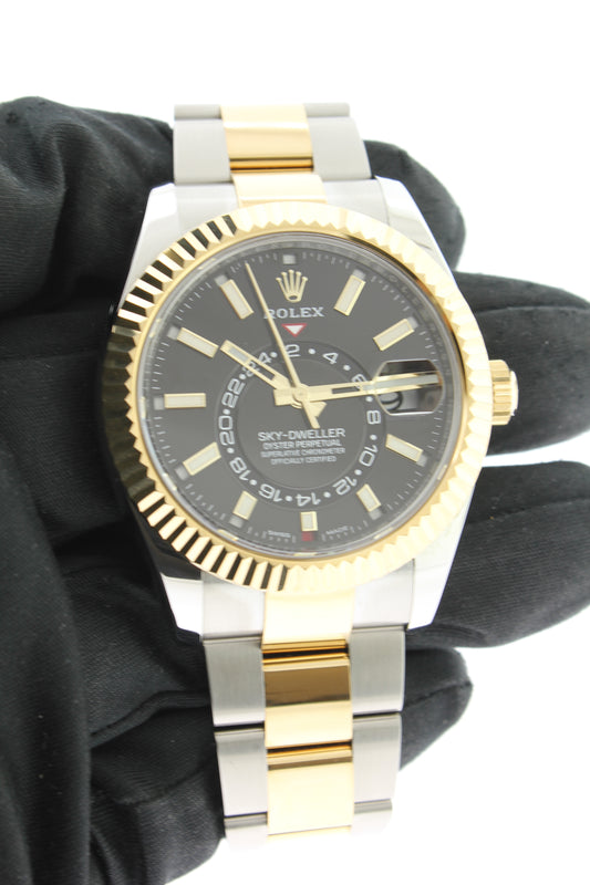 Rolex Sky Dweller 18K Yellow Gold & Stainless Steel Oyster 326933 42mm - Arnik Jewellers