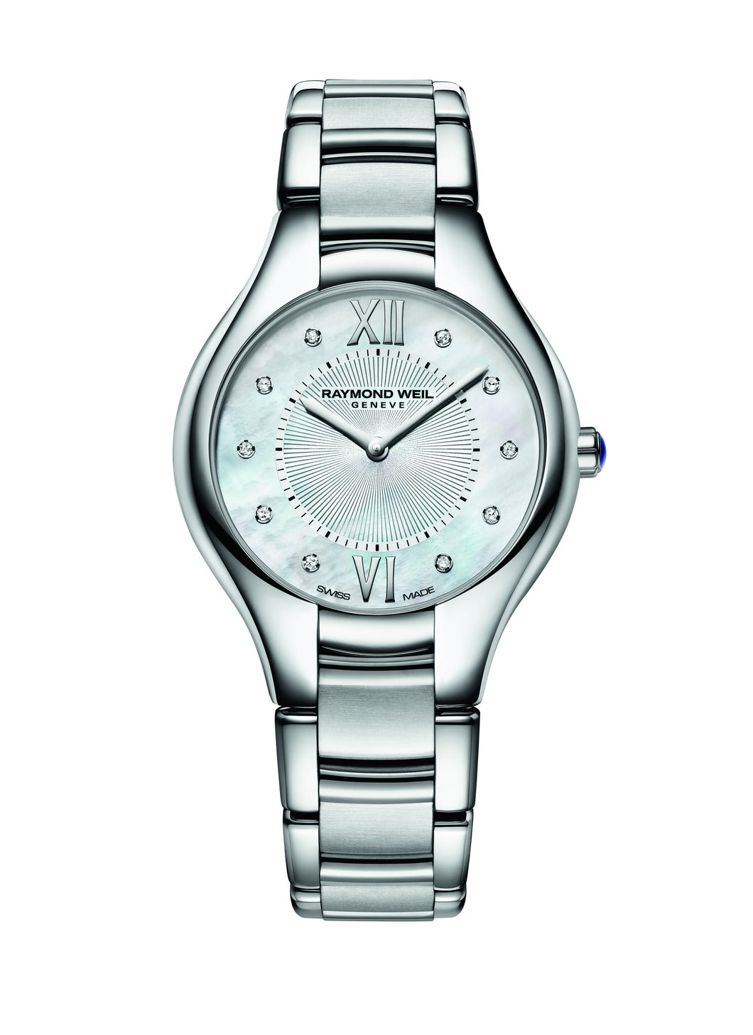 Raymond Weil Noemia Quartz 32mm Stainless Steel Mother of Pearl Diamond Dial 5132ST00985 - Arnik Jewellers