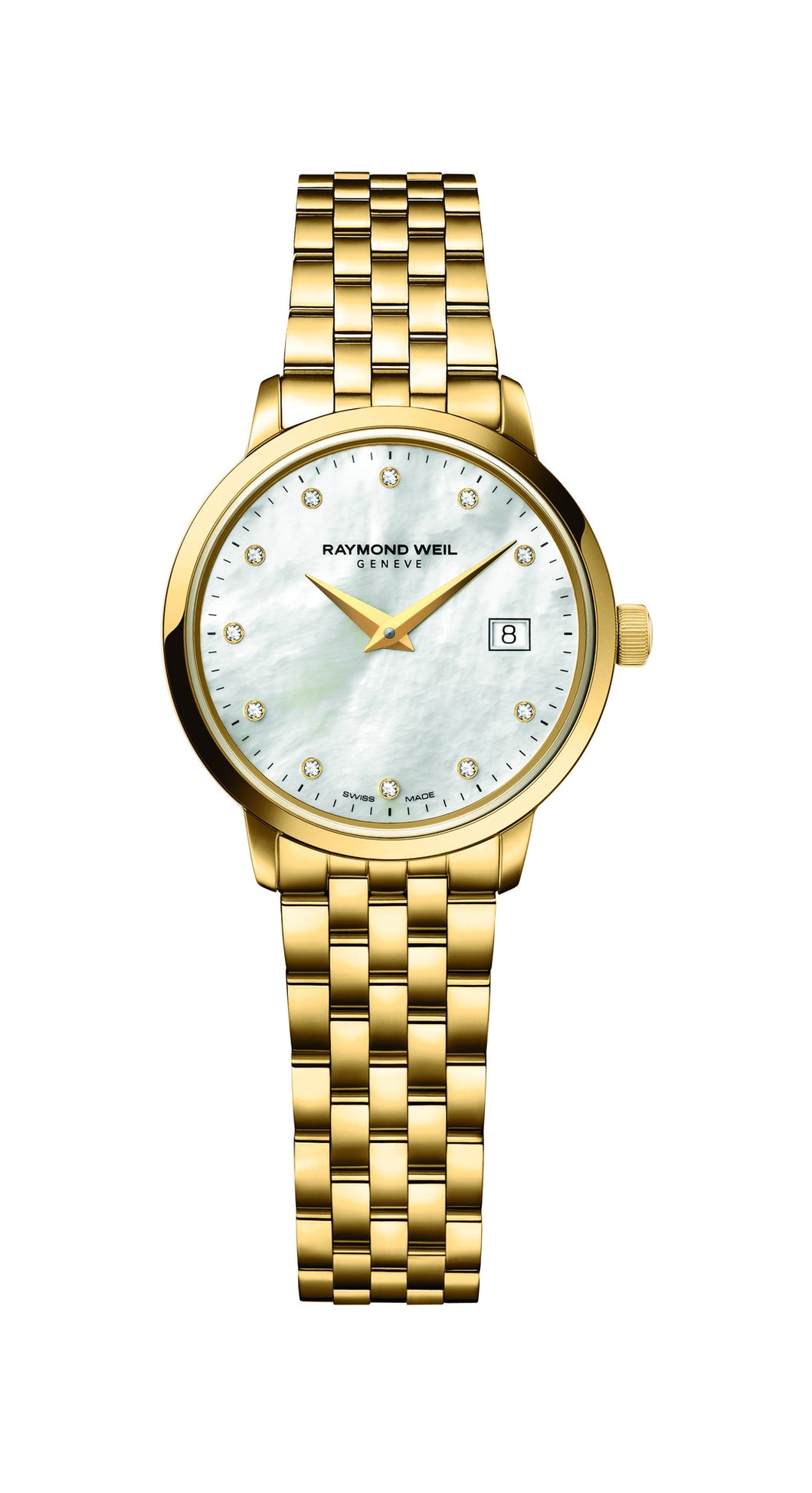 Raymond Weil Toccata Quartz 29mm Yellow Gold PVD Mother of Pearl Diamond Dial 5988P97081 - Arnik Jewellers
